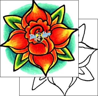 Flower Tattoo plant-life-flowers-tattoos-curt-dog-cuf-00053