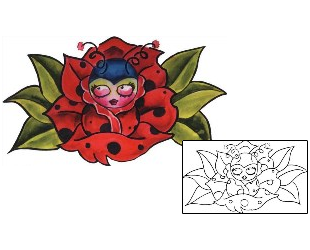 Rose Tattoo Insects tattoo | CVF-00014