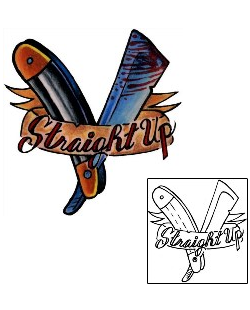 Picture of Straight Up Straight Razor Tattoo