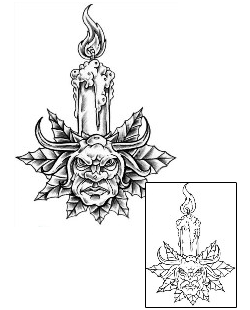 Candle Tattoo Miscellaneous tattoo | CXF-00072