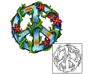 Peace Symbol Tattoo Miscellaneous tattoo | CXF-00078