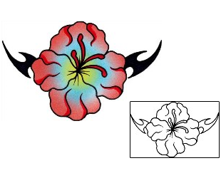 Hibiscus Tattoo Specific Body Parts tattoo | CYF-00102