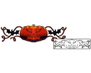 Pumpkin Tattoo Specific Body Parts tattoo | CYF-00258