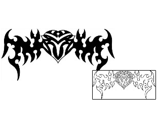 Heart Tattoo Specific Body Parts tattoo | CYF-00298