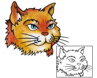 Cat Tattoo Animal tattoo | CYF-00398
