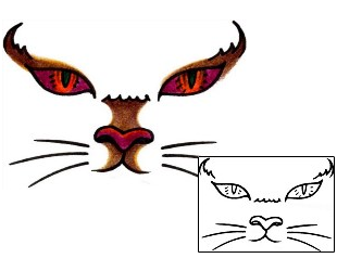 Cat Tattoo Animal tattoo | CYF-00423