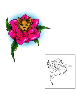 Cat Tattoo Plant Life tattoo | CYF-00428