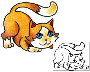 Cat Tattoo Animal tattoo | CYF-00437