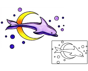 Dolphin Tattoo Marine Life tattoo | CYF-00465