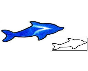 Dolphin Tattoo Marine Life tattoo | CYF-00470