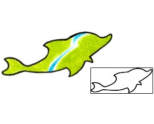 Dolphin Tattoo Marine Life tattoo | CYF-00471