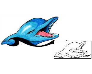 Dolphin Tattoo Marine Life tattoo | CYF-00541