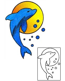 Picture of Dolphin Sunshine Tattoo
