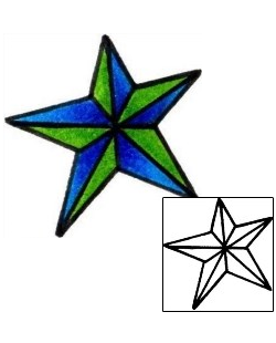 Nautical Star Tattoo Astronomy tattoo | CYF-00651
