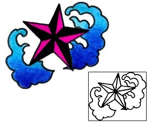 Nautical Star Tattoo Astronomy tattoo | CYF-00654