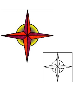 Compass Tattoo Astronomy tattoo | CYF-00662