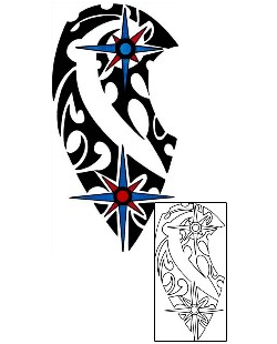 Compass Tattoo Specific Body Parts tattoo | CYF-00664