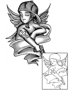 Angel Tattoo Religious & Spiritual tattoo | CZF-00032