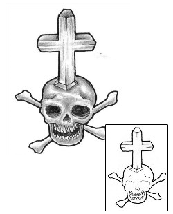 Crossbones Tattoo Horror tattoo | CZF-00042