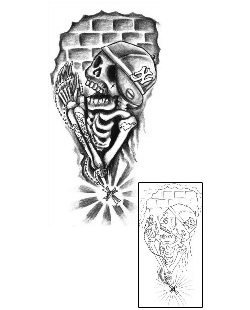 Skeleton Tattoo Horror tattoo | CZF-00045