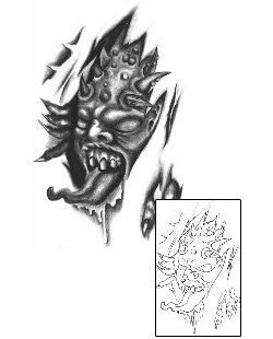 Devil - Demon Tattoo Horror tattoo | CZF-00047