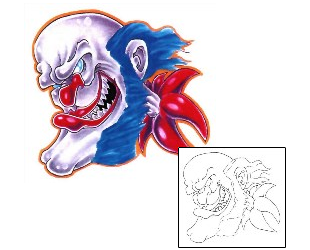 Clown Tattoo Horror tattoo | D1F-00014