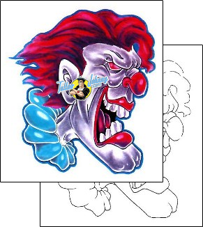 Evil Tattoo fantasy-clown-tattoos-derma-design-d1f-00015