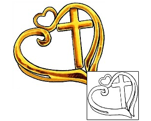 Sacred Heart Tattoo Religious & Spiritual tattoo | D2F-00154