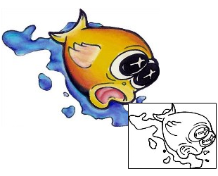 Fish Tattoo Marine Life tattoo | DAF-00038