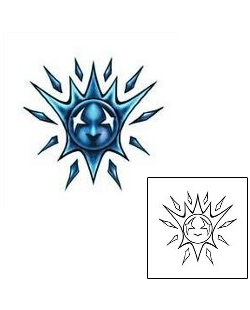 Sun Tattoo Specific Body Parts tattoo | DBF-00014