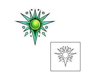 Sun Tattoo Specific Body Parts tattoo | DBF-00052