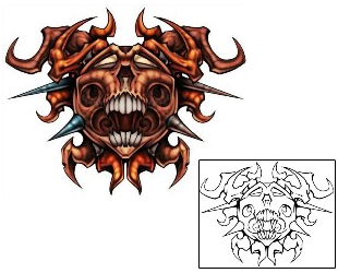 Picture of Sun Skull Tattoo