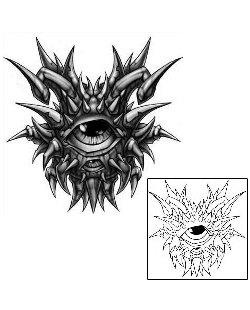 Sun Tattoo Horror tattoo | DBF-00128