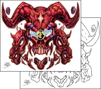 Devil - Demon Tattoo mythology-tattoos-david-bollt-dbf-00146