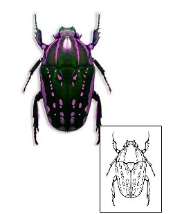 Beetle Tattoo Insects tattoo | DBF-00291
