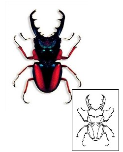 Beetle Tattoo Insects tattoo | DBF-00299