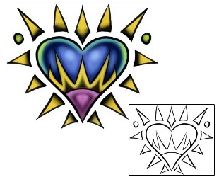 Heart Tattoo Specific Body Parts tattoo | DBF-00527