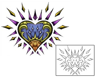 Heart Tattoo Specific Body Parts tattoo | DBF-00528