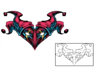 Joker - Jester Tattoo Specific Body Parts tattoo | DBF-00544