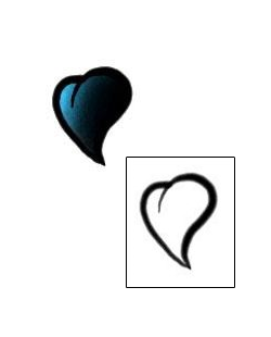 Heart Tattoo Specific Body Parts tattoo | DBF-00546