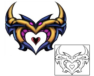 Heart Tattoo Specific Body Parts tattoo | DBF-00552