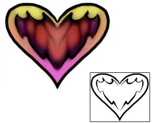 Heart Tattoo Specific Body Parts tattoo | DBF-00559