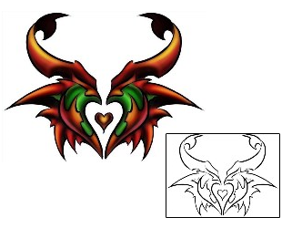 Heart Tattoo Specific Body Parts tattoo | DBF-00569