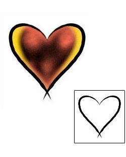 Heart Tattoo Specific Body Parts tattoo | DBF-00573