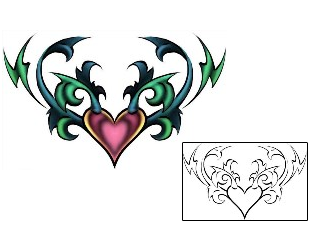 Heart Tattoo Specific Body Parts tattoo | DBF-00578