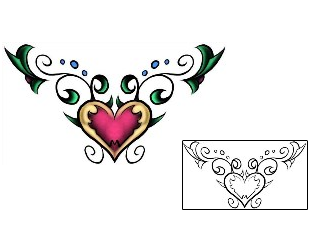 Heart Tattoo Specific Body Parts tattoo | DBF-00580