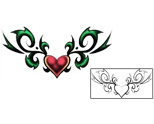 Heart Tattoo Specific Body Parts tattoo | DBF-00596