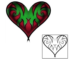 Heart Tattoo Specific Body Parts tattoo | DBF-00612