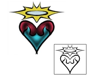 Heart Tattoo Specific Body Parts tattoo | DBF-00613