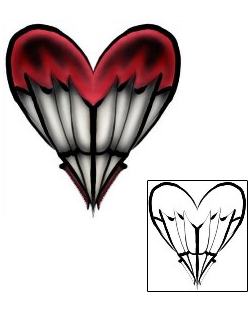 Heart Tattoo Specific Body Parts tattoo | DBF-00628
